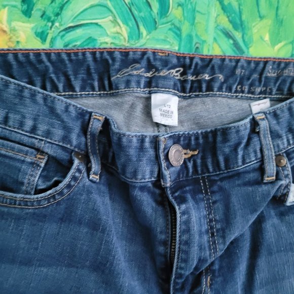 Eddie Bauer Slightly Curvy Boot Cut Jeans Size 12 T Women - Picture 6 of 10